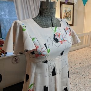 Handmade Pink Patterned Empire Line Gown